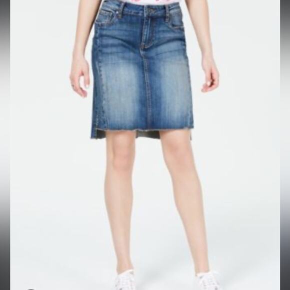 Kut from the Kloth Connie Hi-Low Skirt Jean Denim Skirt Size 2 - Picture 2 of 11